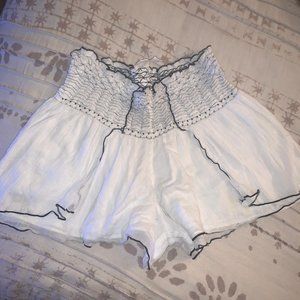 Natural Life White Flowy Boho Shorts